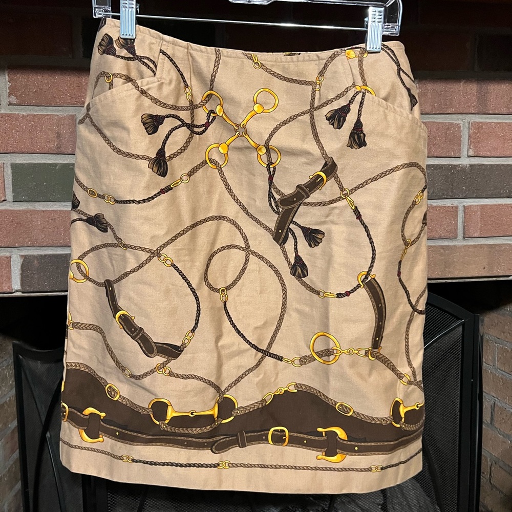 Sz 8 Talbots Equestrian Horse Bit Bridle Perfect Fall Skirt